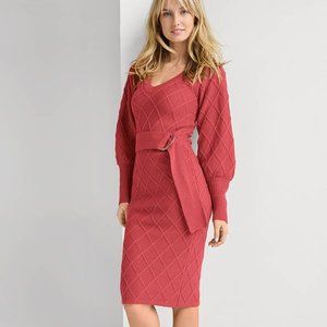 Pre-Owned  Venus Belted Midi Sweater Dress Size S